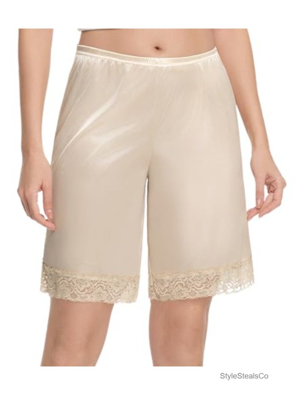 Women's Half Slip Shorts Pettipants Lace Trim Anti Chafing Under Dress S-XXL